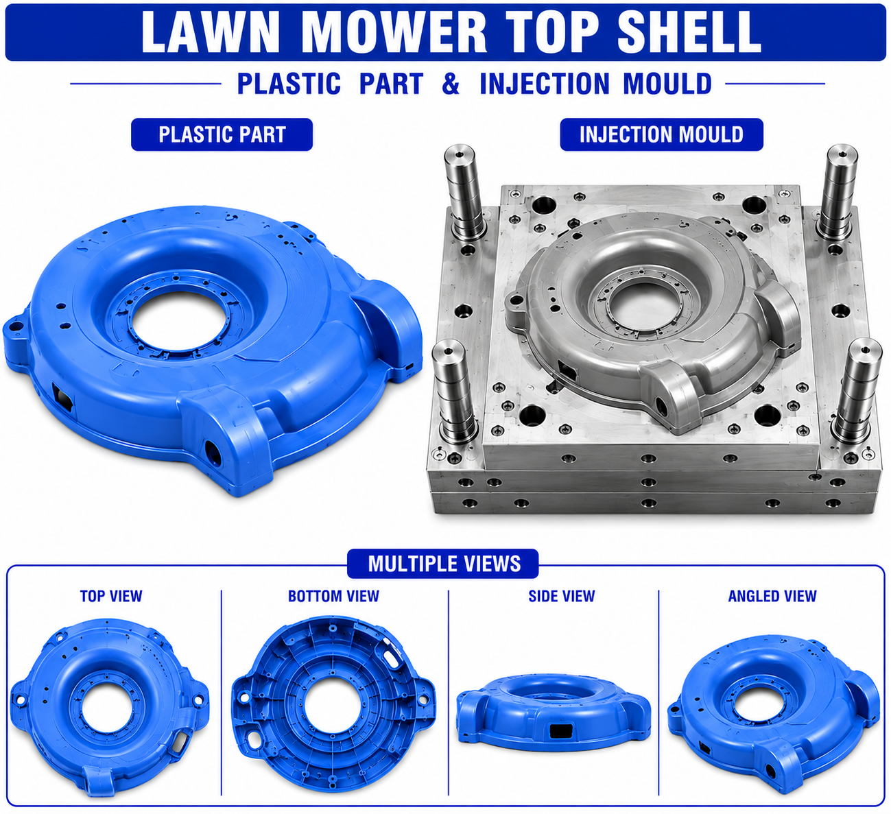 Lawn Mower Plastic Top Shell Mould and Moulding Services